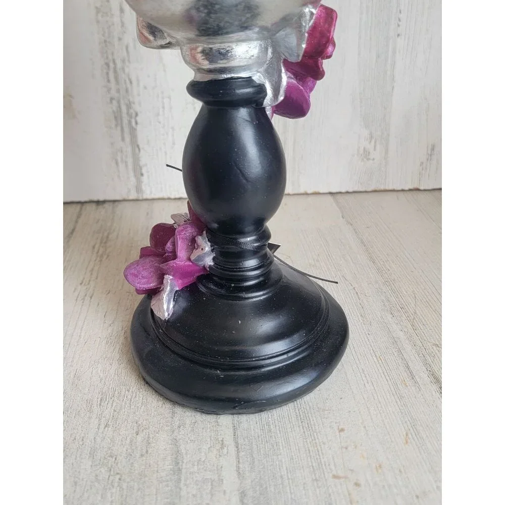 Moonlight Manor unique skull purple pink butterfly glitter‎ Rose Halloween